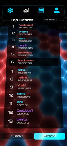 ZeroVector Conquest leaderboard